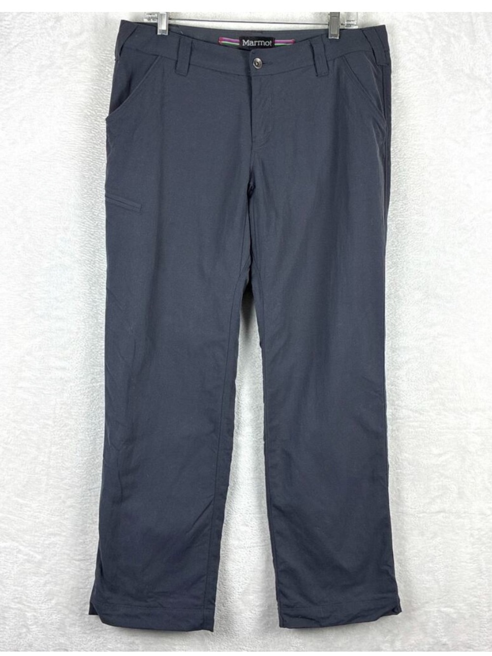 Marmot Piper Flannel Lined Pants Womens 10 Gray Nylon Preppy Outdoors Hiking